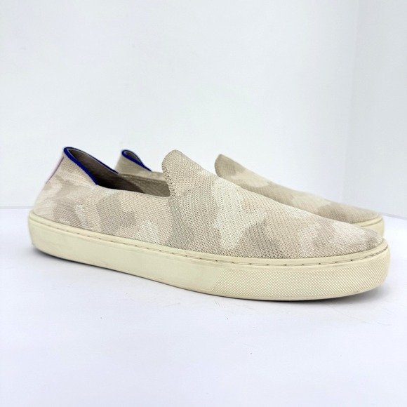 Rothy's Shoes Womens Size 10.5 Beige‎ Camo Knit Slip On Sneaker Washable Eco - Picture 5 of 10